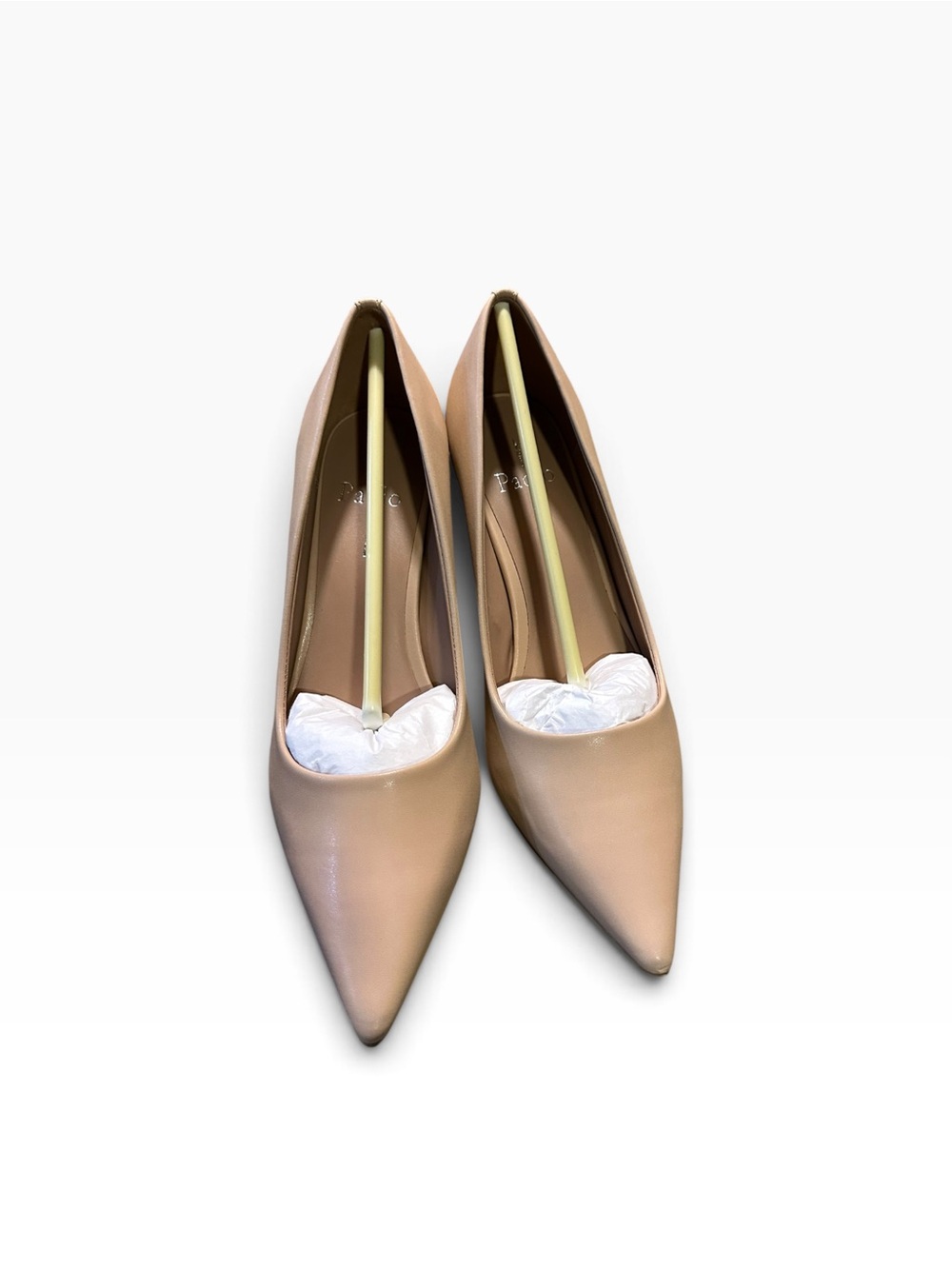 Linea Paolo Nude Beige Pointed Toe Kitten Heel Pumps Size 8M NIB